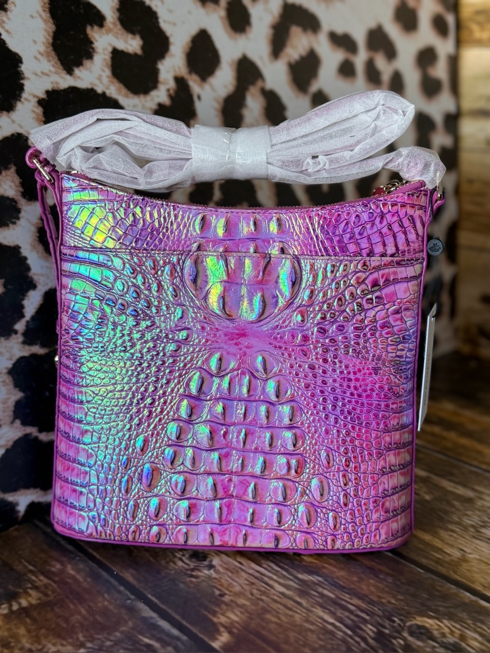 FIRM PERFECT EYE Brahmin Katie PURPLE IRIS crossbody NWT Iridescent Glow - Picture 14 of 14